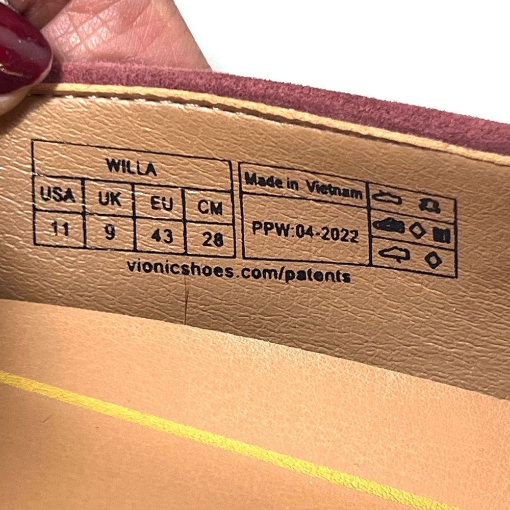 Vionic Wine Suede Slip-On Loafers - Picture 8 of 8